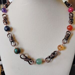 Chakra necklace genuine stones